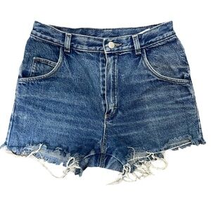 Vintage 100% cotton cut off high rise jeans shorts